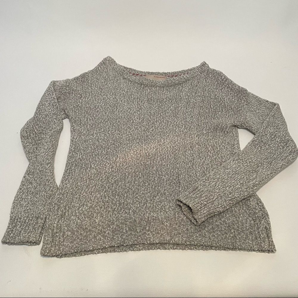 Banana Republic Heritage Collection 100% cotton gray pullover sweater Small - Picture 3 of 10